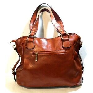 Yzaoll Womens Brown Hobo Floppy Tote Handbag Shoulder Bag Purse Faux Leather